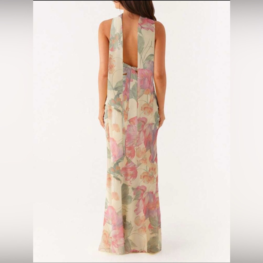 Floral Strapless Maxi Dress - Picture 2 of 3